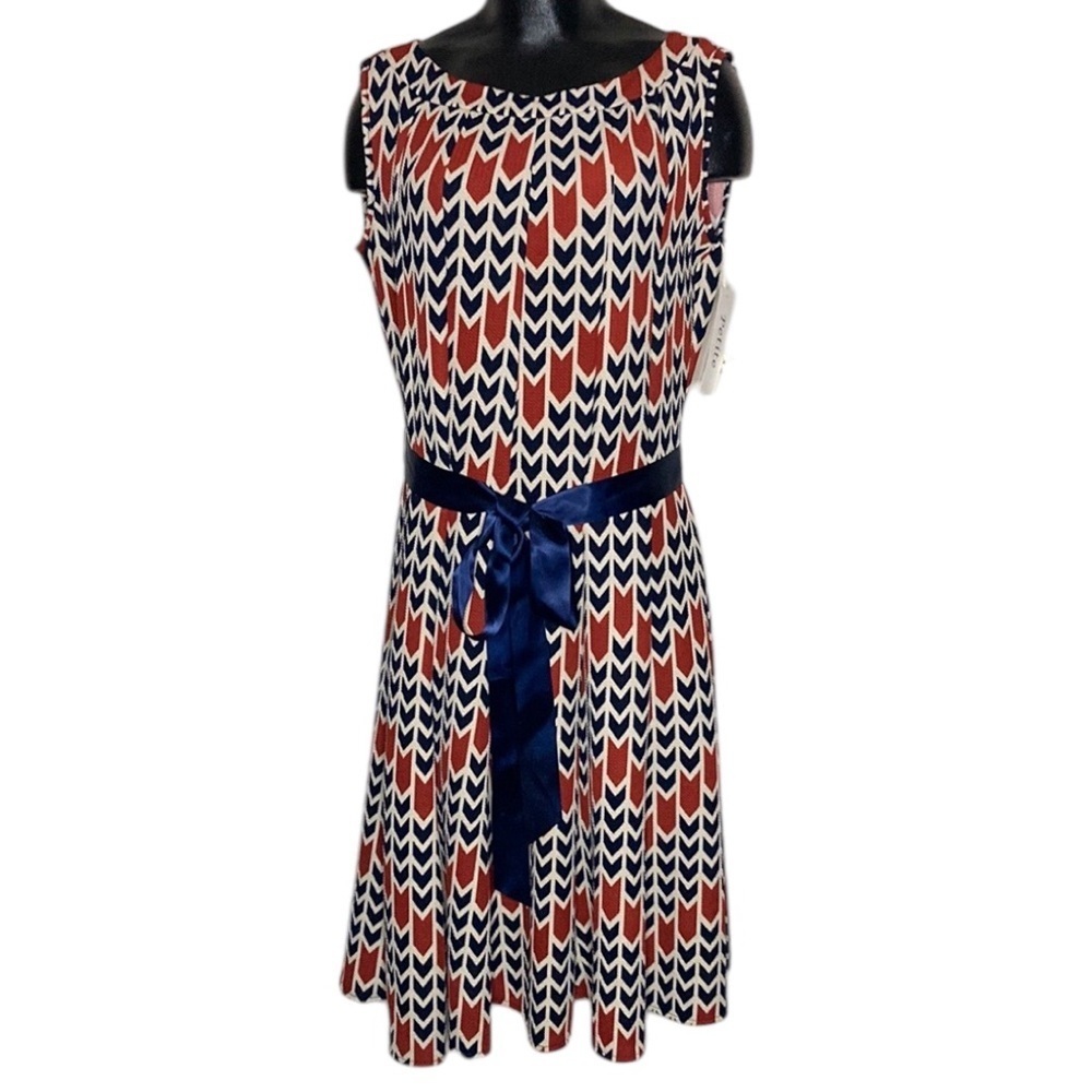 HAANI | NWT Sleeveless Chevron Print Dress PL